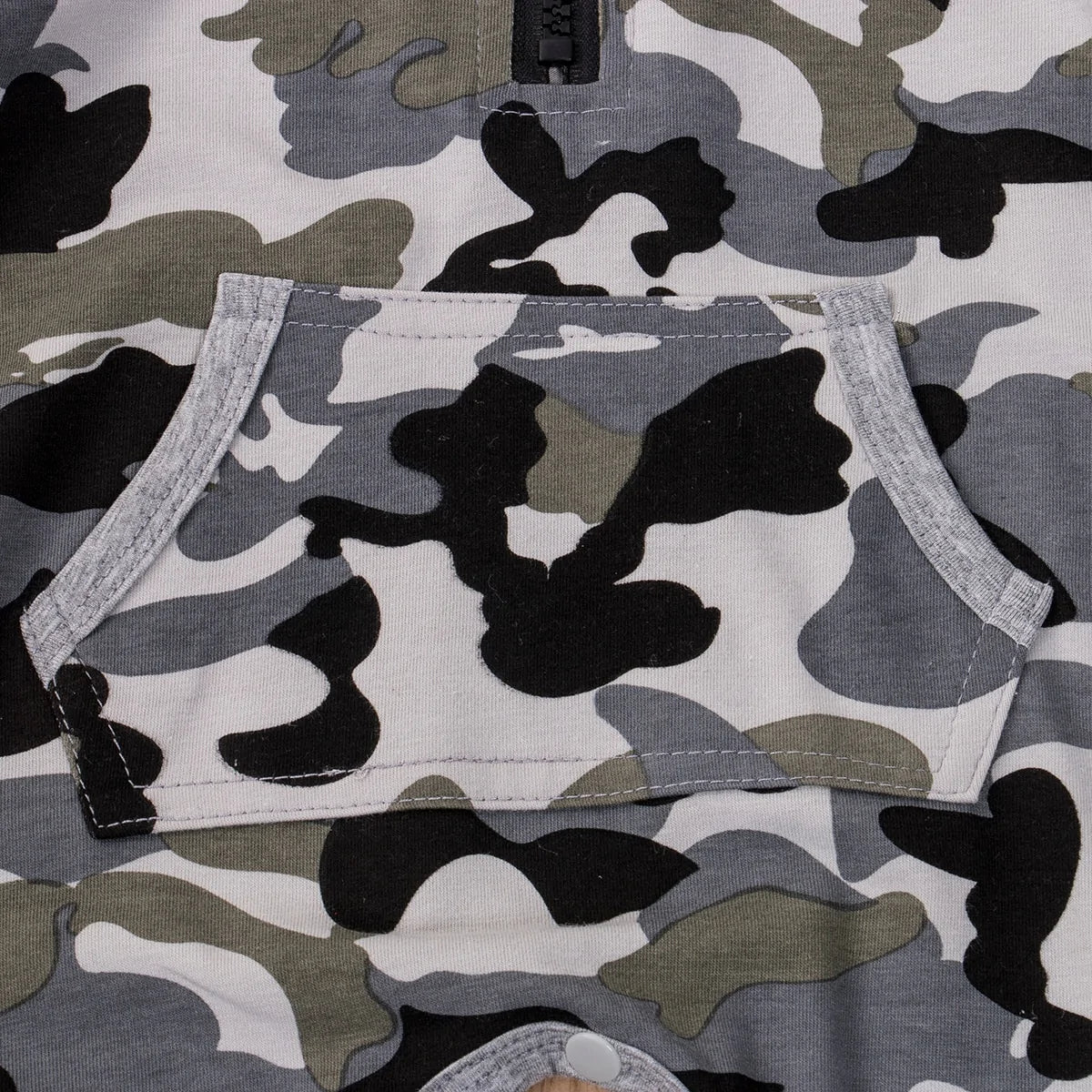 Boys Zipper Romper Jumpsuit Playsuit Hooded - # BOAA111010005