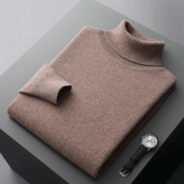 Boys Men's High Collar Winter Knit Pullover - # BOAA13510013