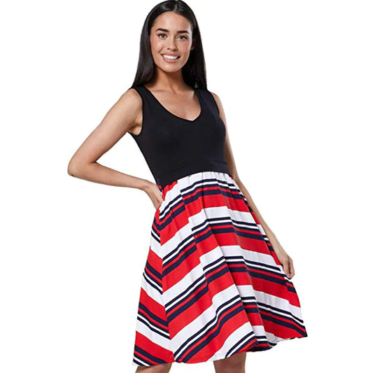 Popular Print Sleeveless Maternity Dress for Summer - BAGE211510109-PRG