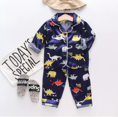 IENENS Girls' Long-Sleeved Pajama Set (Ages 1-4) - # BAAA81810022