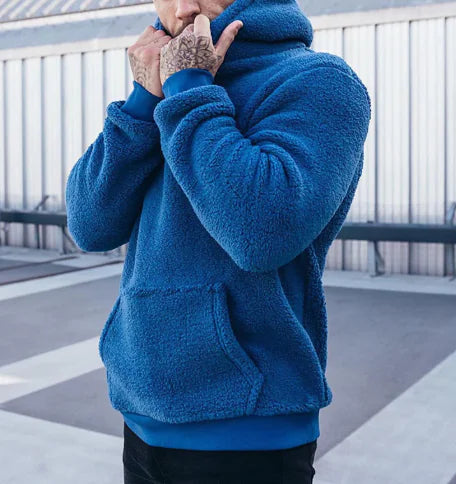 Boys Men's Jacket Fashion Hooded Plush Sweater - # BOAA13510022