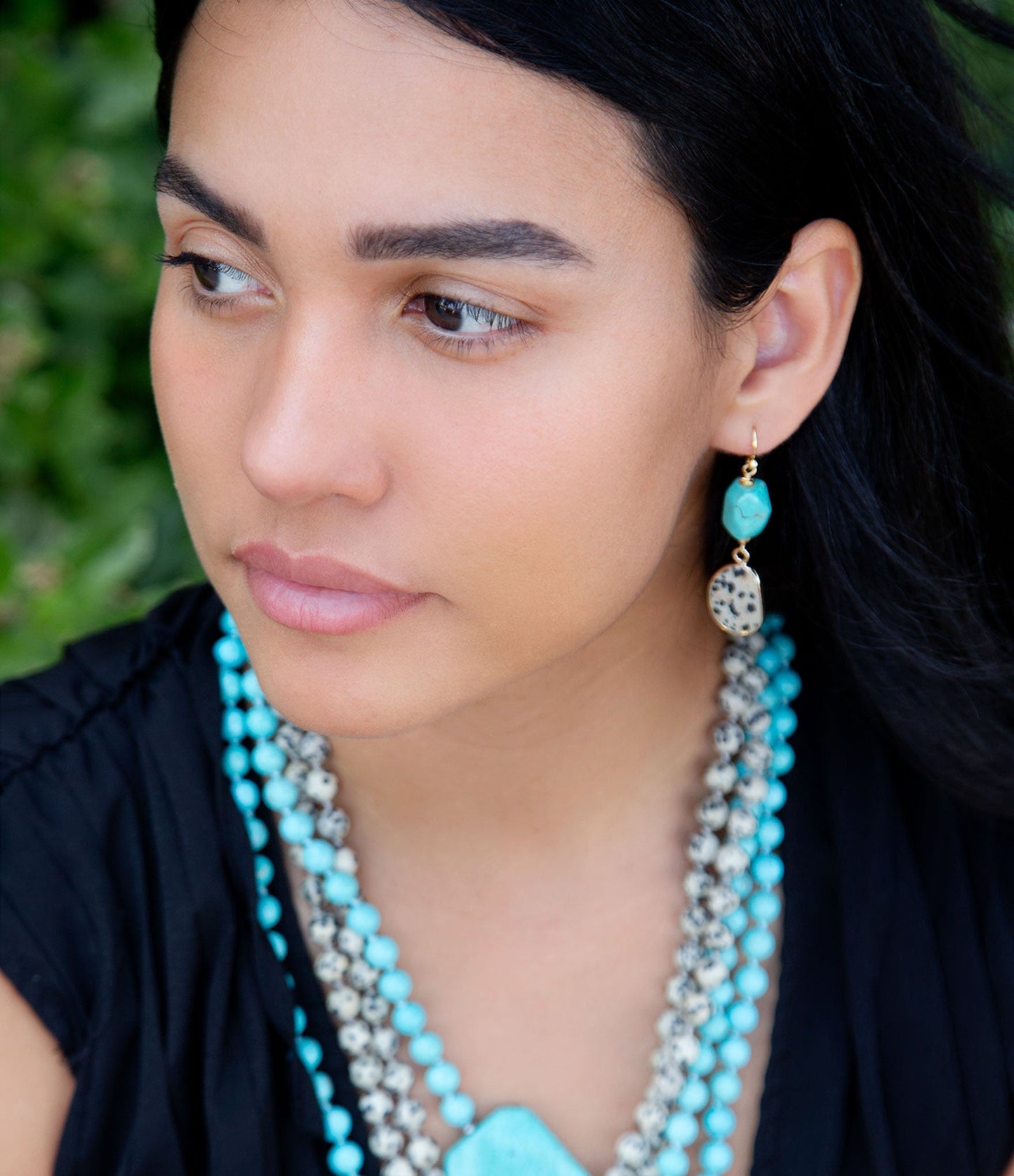 Knotted Dalmatian Jasper Necklace