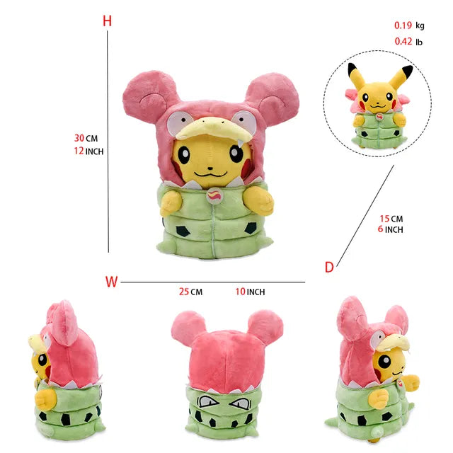 24 Pcs Pokemon Pikachu Cosplay Toys Charizard Snorlax Garchomp Tyranitar Hydreigon Anime Stuffed Plush Cartoon Peluche Dolls - # BOT&G512610001
