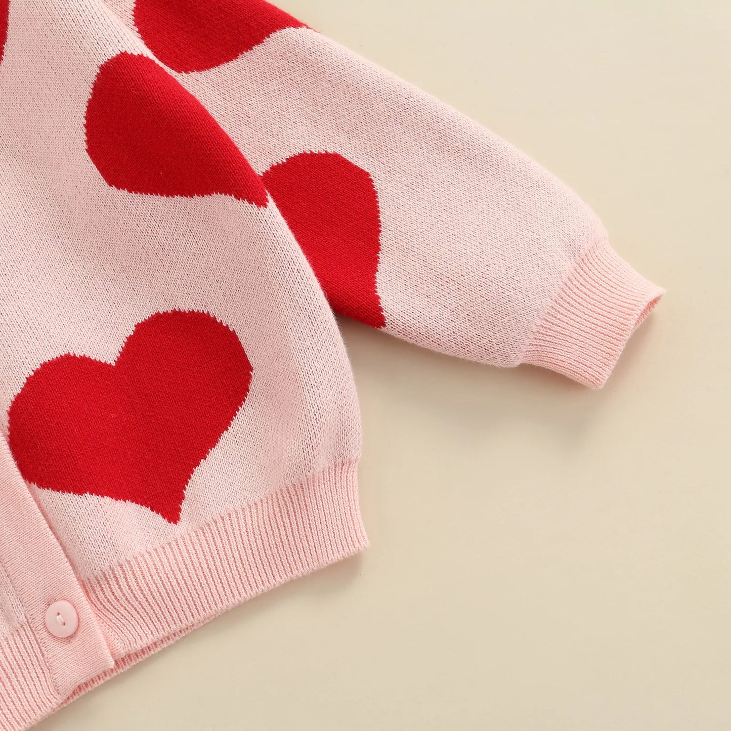 Heart Knitted Baby Sweater - # BAAA111310001
