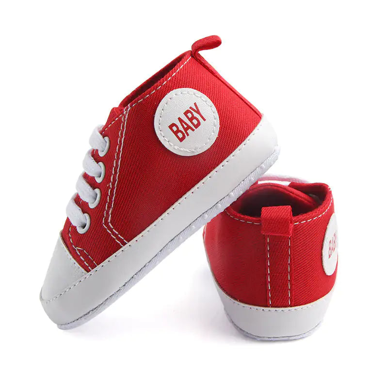 Canvas Classic Sports Sneakers Baby Boys Girls First Walkers Shoes Infant Toddler Soft Sole Anti-slip Baby Shoes - # GIAA71310006