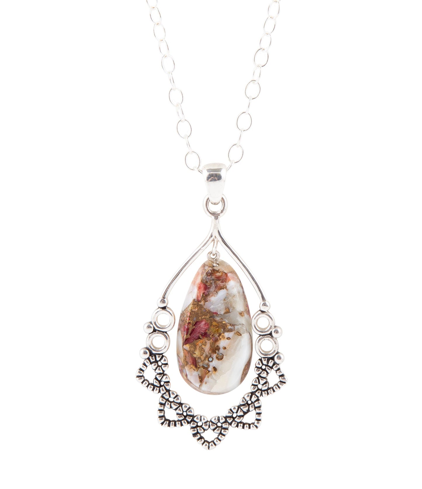 Lace Purple Matrix Pendant Necklace