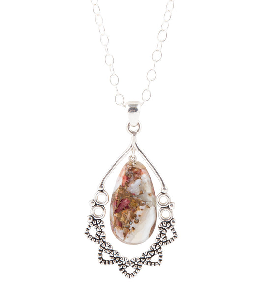 Lace Purple Matrix Pendant Necklace