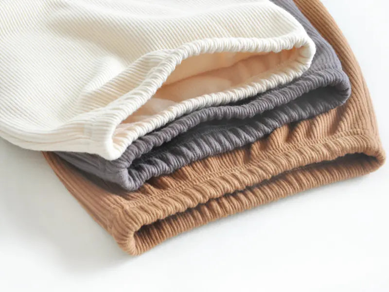 Thick Warm Velvet High Waist Pants for Baby Girls - BAAA1B1510010