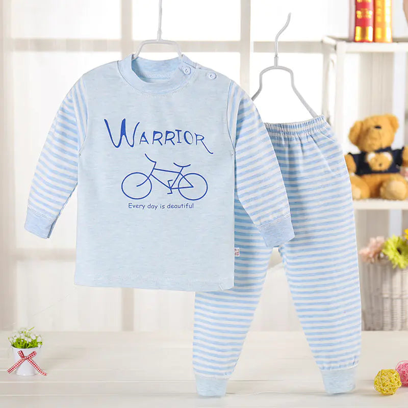 Children's Cotton Pajama Set for Fall and Winter - # BAAA81810029