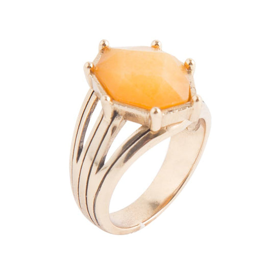 Lucky 7's Ring - Yellow Quartz