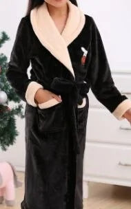 Winter Coral Fleece Thick Bathrobe - # BOAA11710004