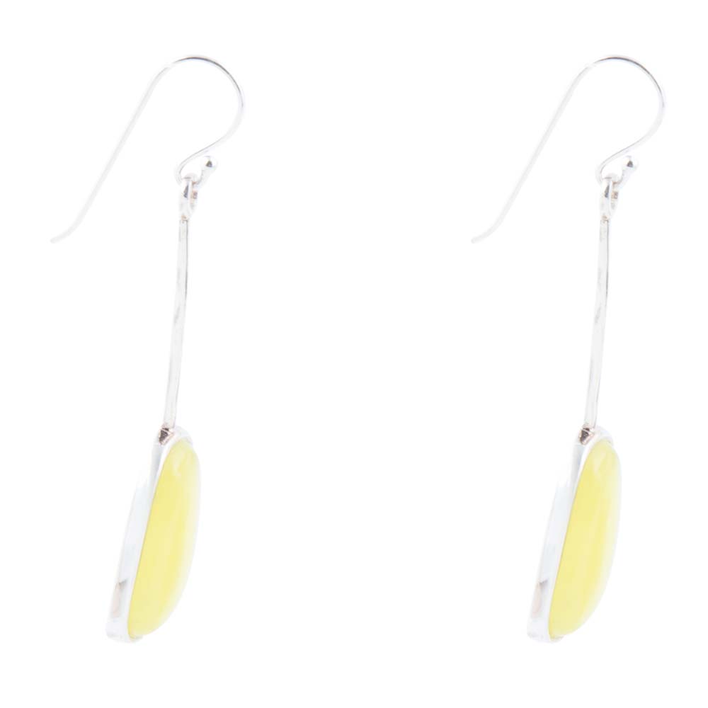 Madeleine Yellow Jade and Sterling Silver Earrings