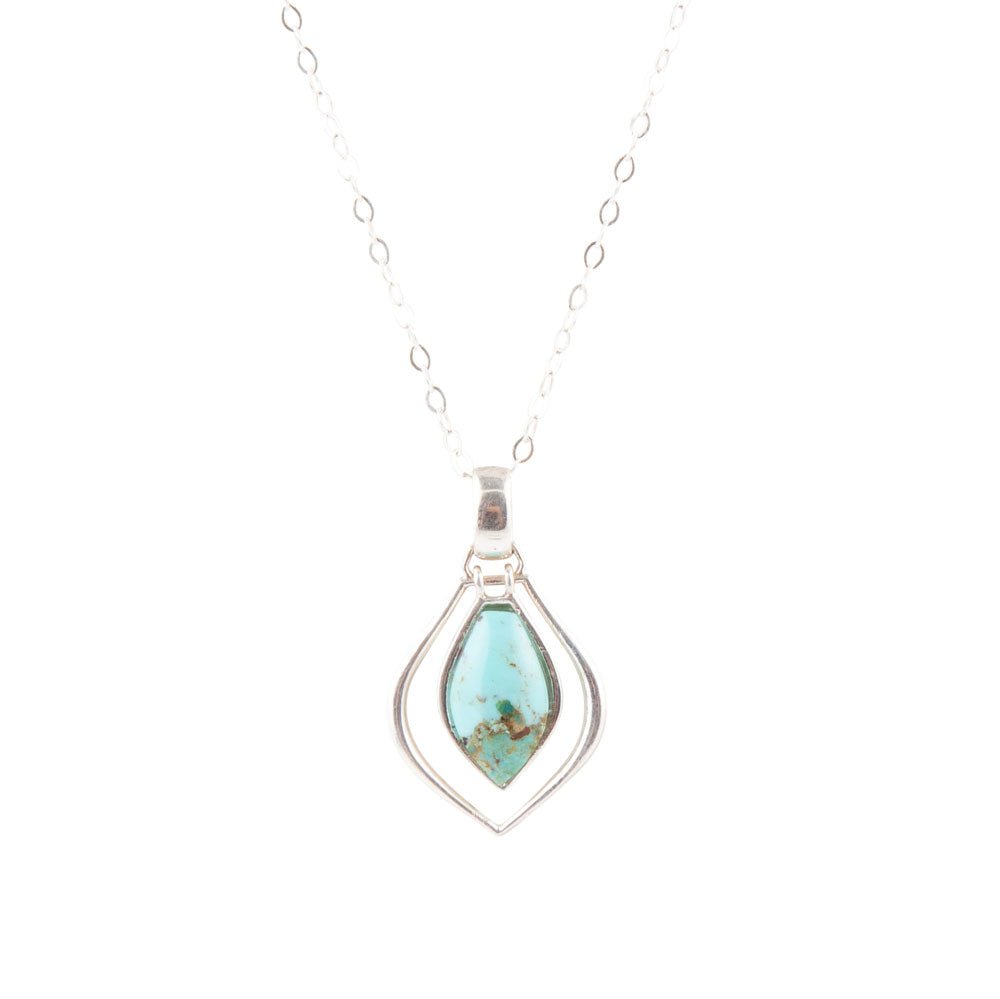 Melita Blue Turquoise and Sterling Silver Necklace