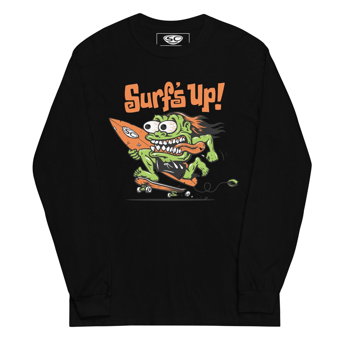 Santa Cruz Surf Shop Surf's Up Monster Men’s Long Sleeve Shirt