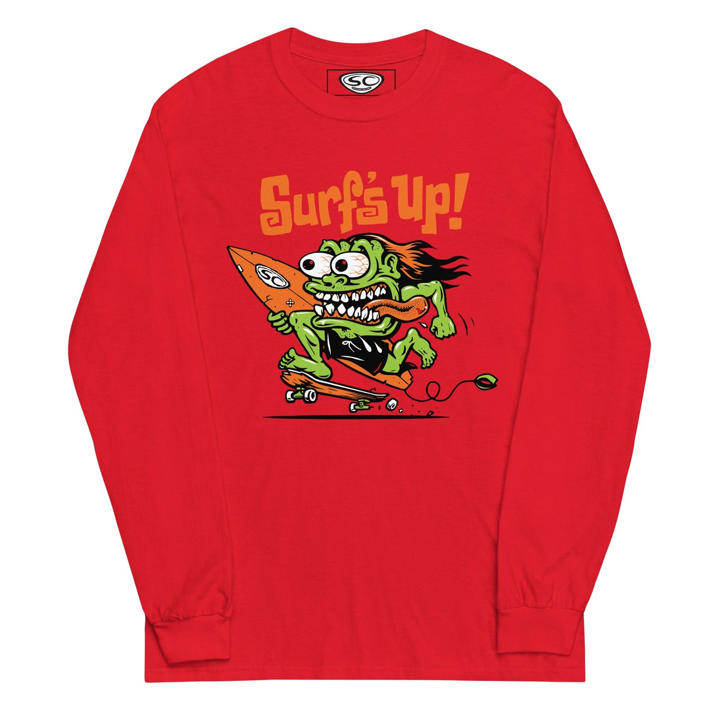 Santa Cruz Surf Shop Surf's Up Monster Men’s Long Sleeve Shirt