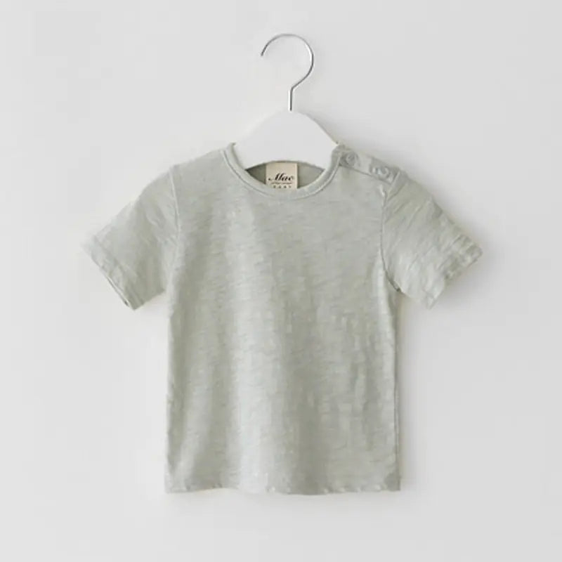 Soft Comfortable Short Sleeve Solid Color T-Shirt for Kids - # BAAA1111010006