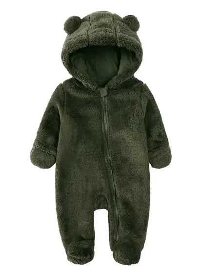 Flannel Baby Warm One-piece Romper - # BAAA21110030