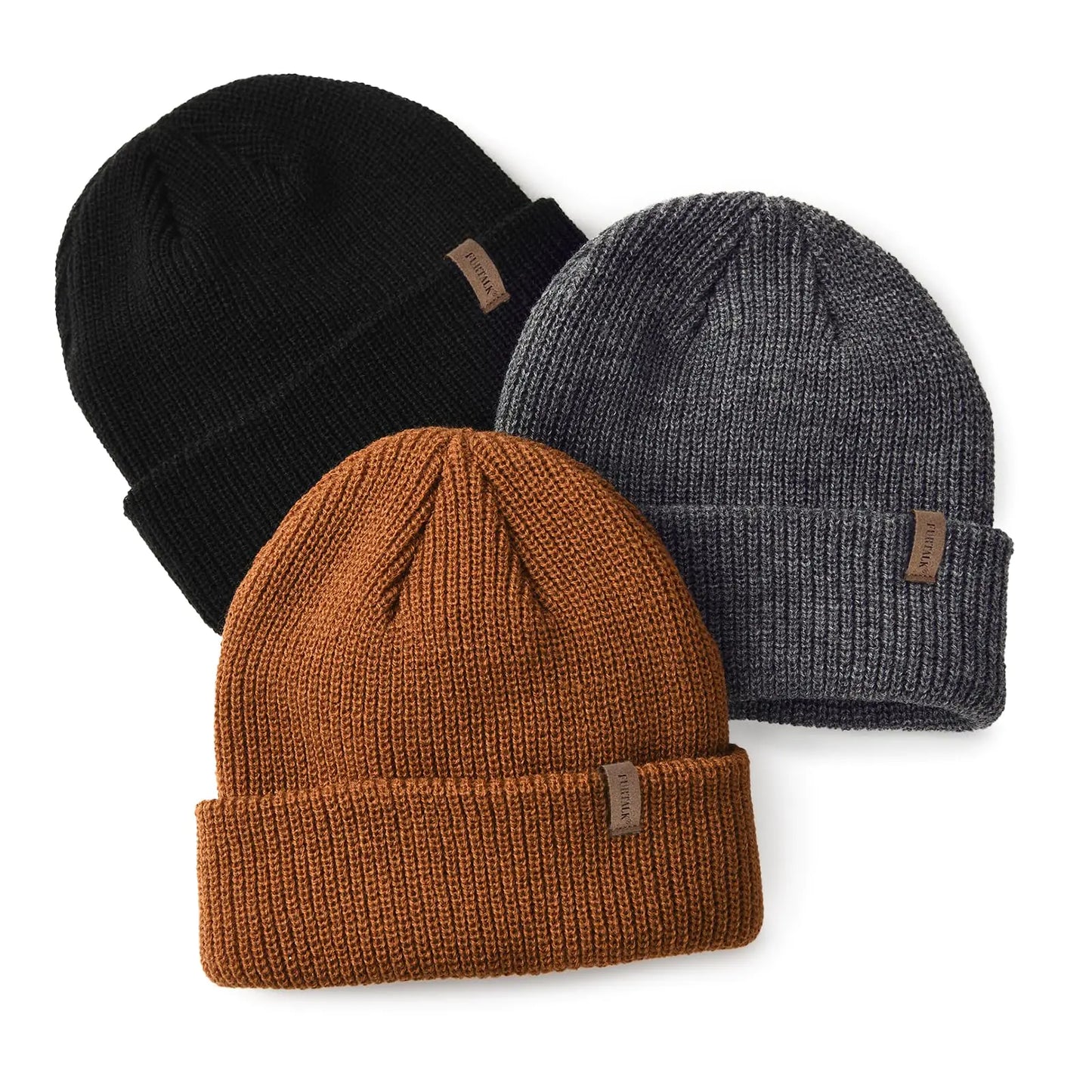 FURTALK Toddler Beanie Baby Boys Girls Beanies Kids Winter Hats Children Knit Warm Caps 3-8 Years Beige+pink+caramel - # BOAA21910001