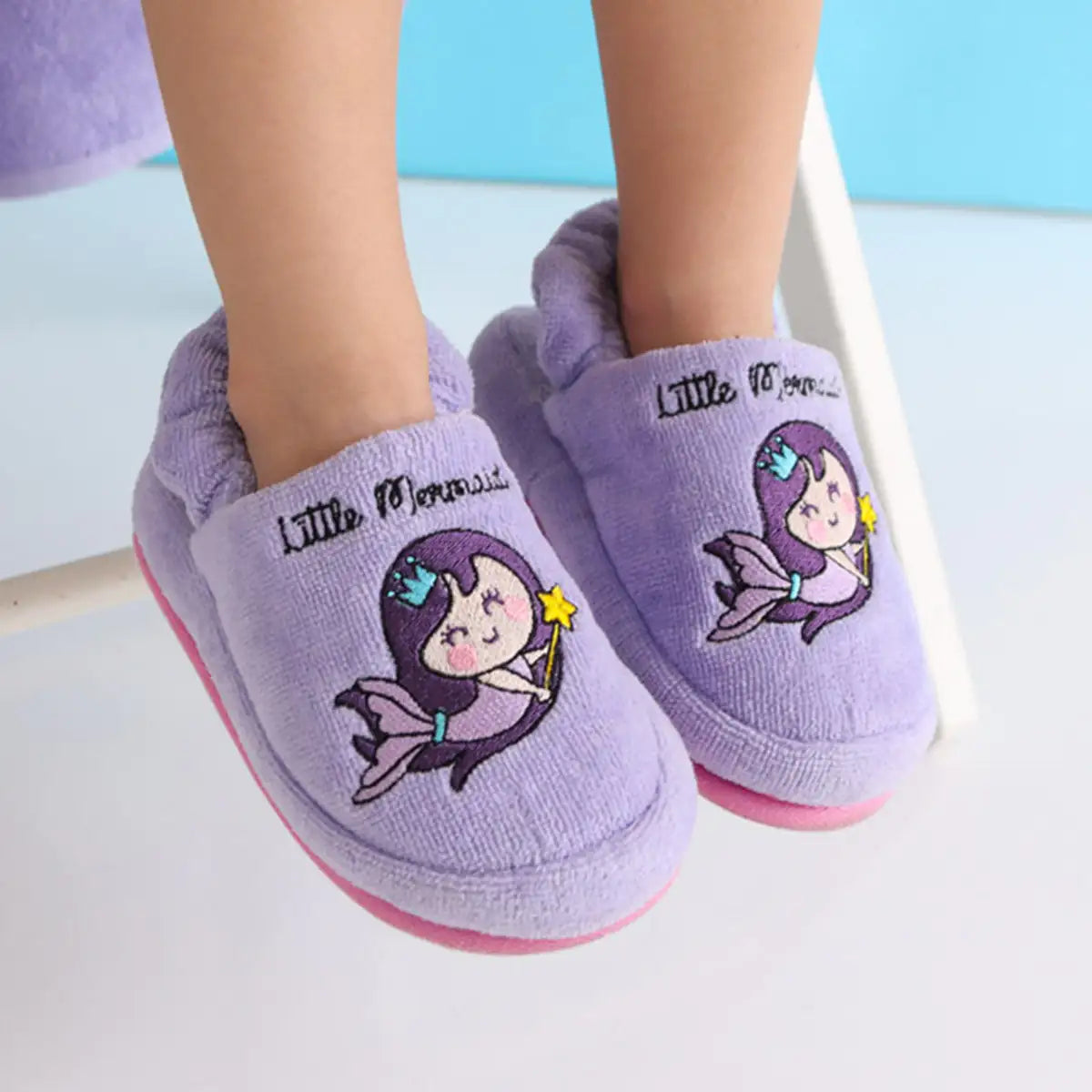 Milk&Moo Kids Poncho and House Slippers Little Mermaid - # GIAA22310003
