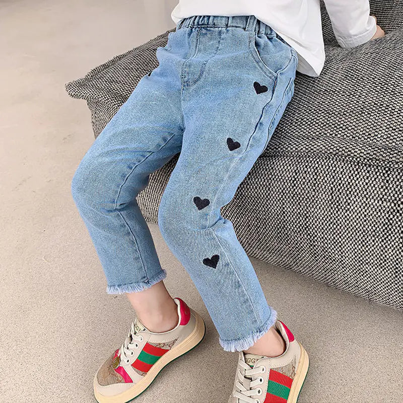 Toddler Baby Girl Casual Denim Jeans Trousers - # GIAA21410006