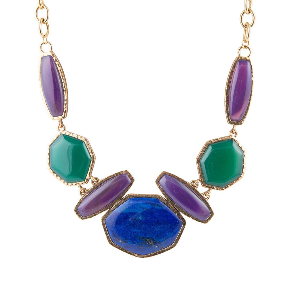Odyssey Lapis Multi Stone Statement Necklace