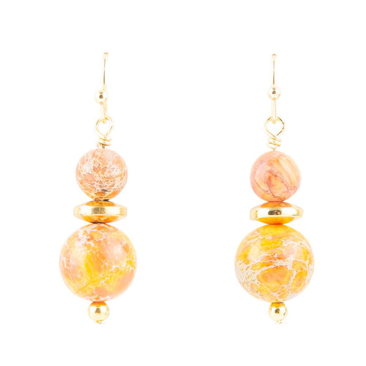 Orange Jasper Drop Earrings