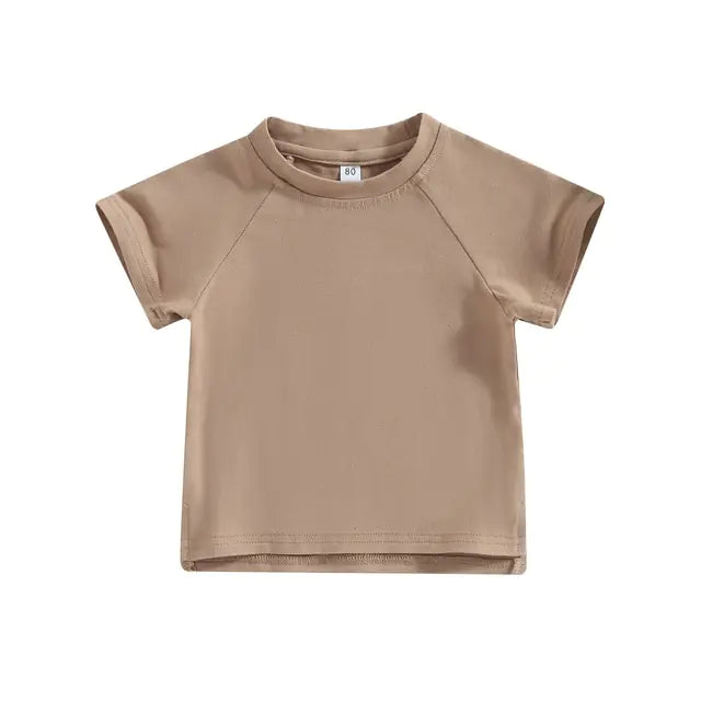 Toddler Kids Baby Girls Boys Summer Casual Tops - # BOAA11510016