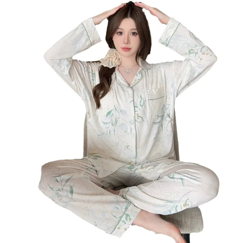 Maternity Nursing Pajamas with Chest Pads (Spring/Fall) - # BAGE211510130-NURSG