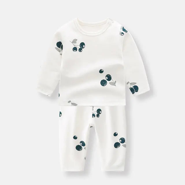 Cute Long Sleeve Cotton Pajama Set for Kids _ # BAAA81810023
