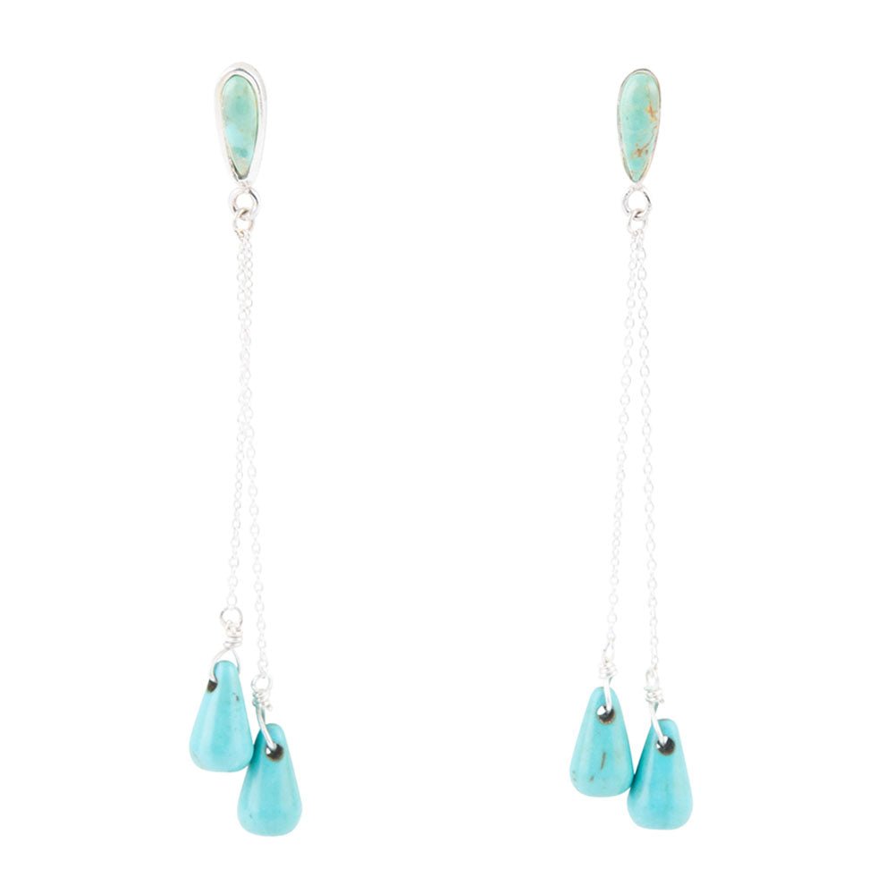 Palios Turquoise Cascade Post Earrings