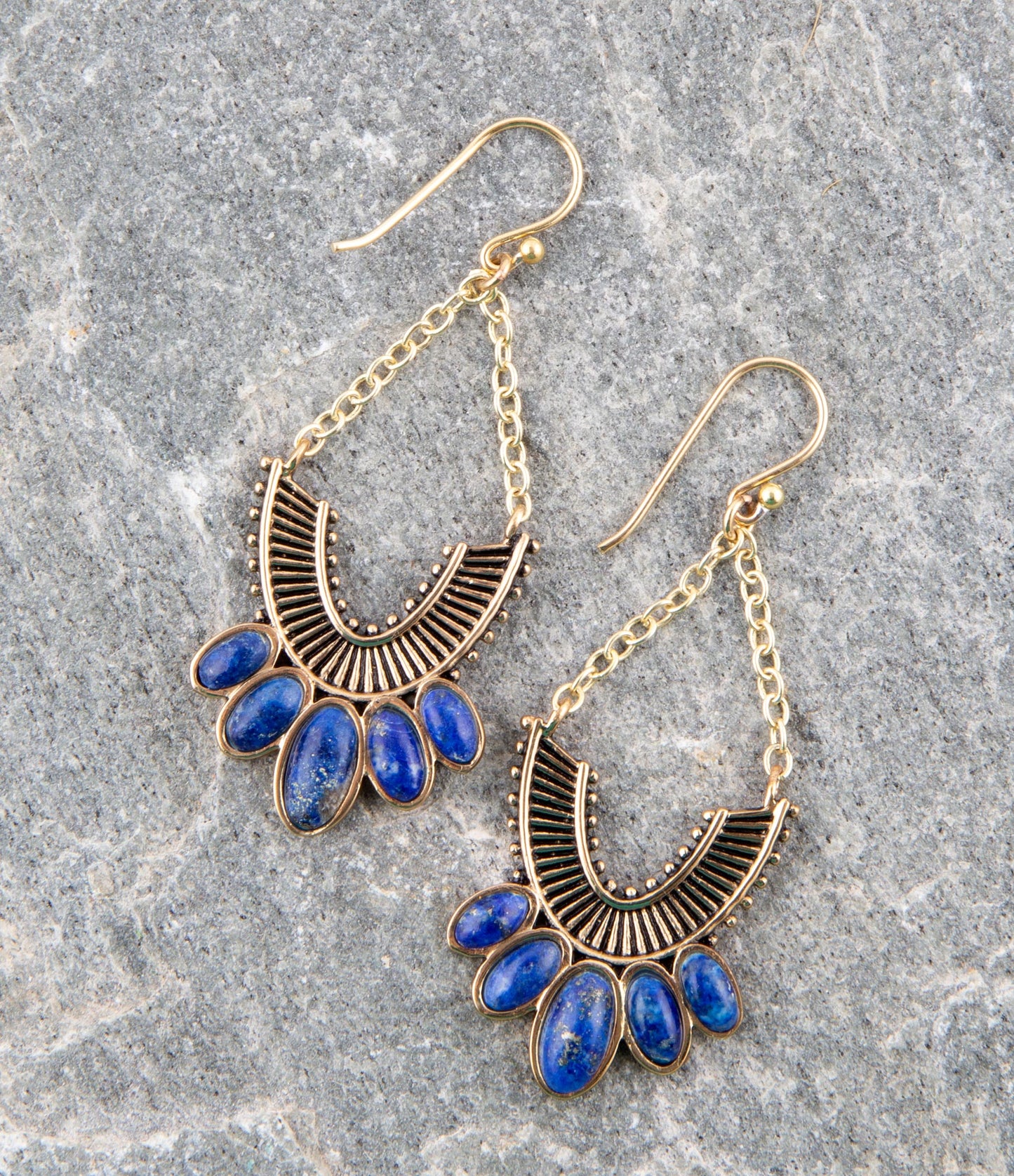 Phantom Lapis Chandelier Earrings