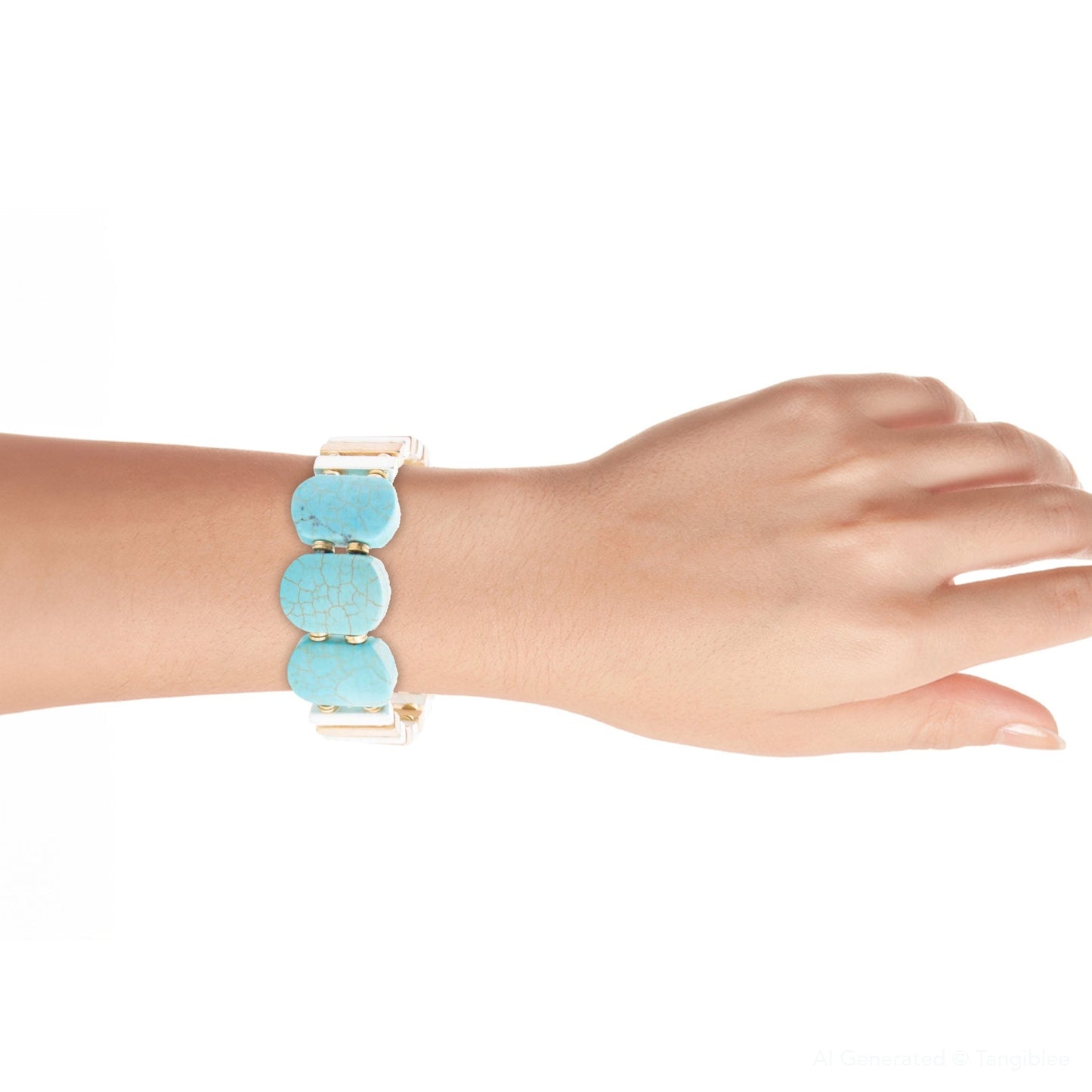 Pueblo Blue Magnesite Slim Stretch Bracelet