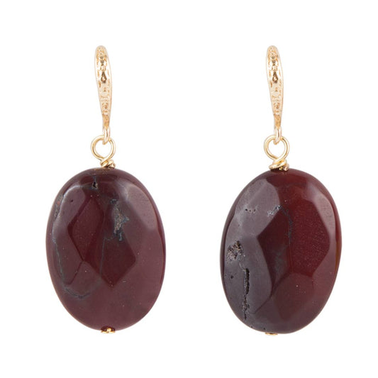 Purple Jasper Stone Earrings
