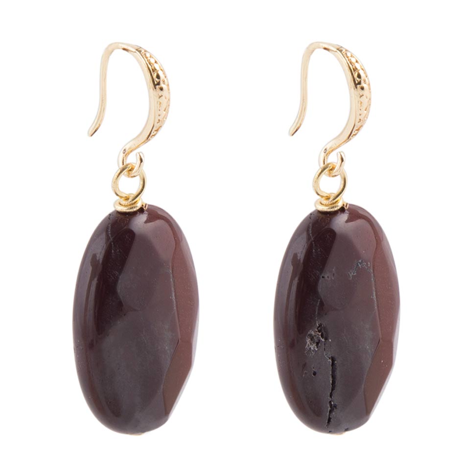 Purple Jasper Stone Earrings