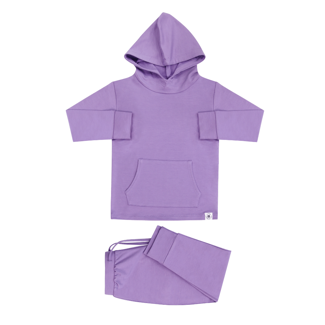 Purple Lily Hooded Jogger Set