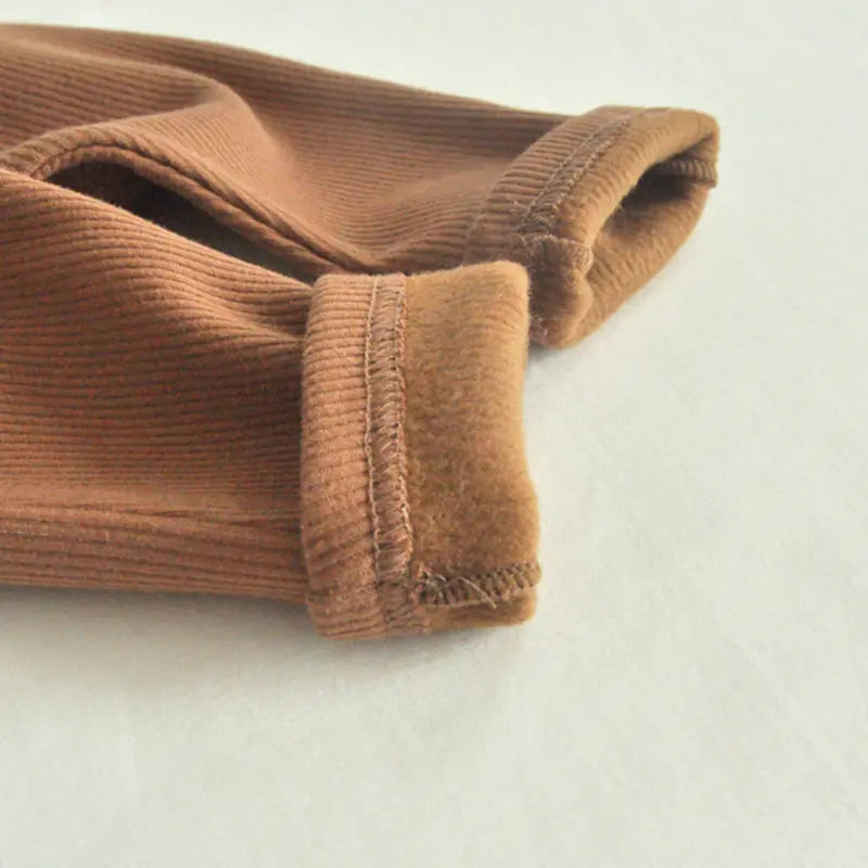 Thick Warm Velvet High Waist Pants for Baby Girls - BAAA1B1510010