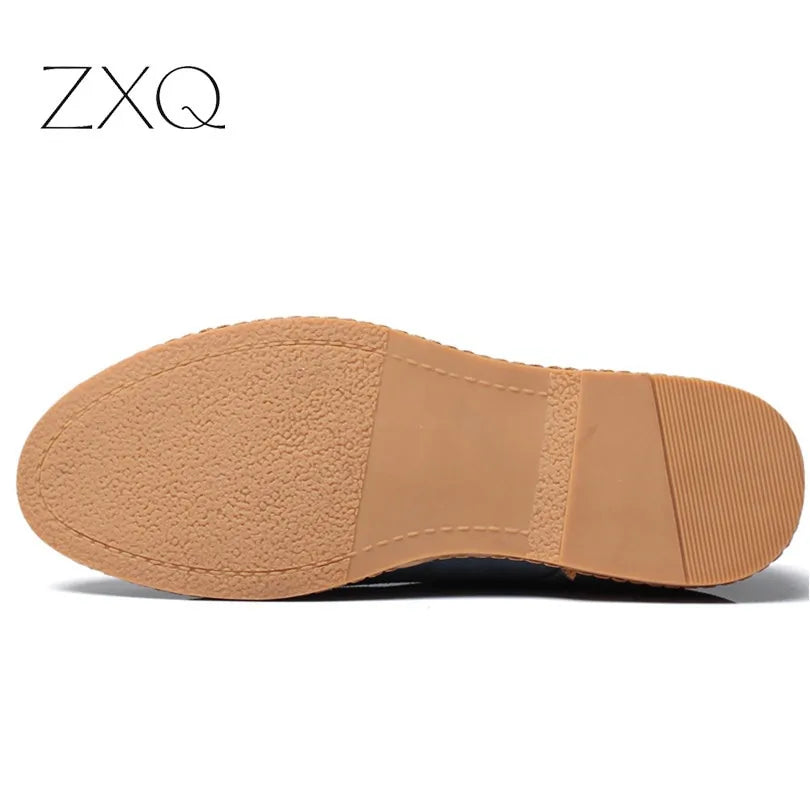 Suede Oxfords Boys Men Leather Shoes - # 	BOAA73610002