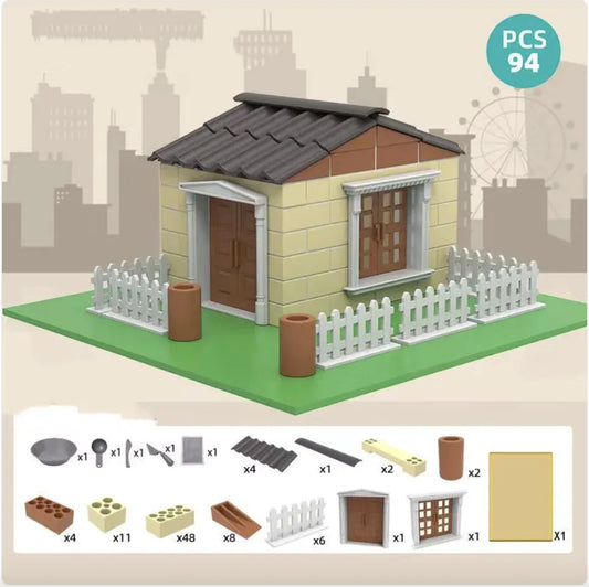 Children Build A House Bricks Assembled Toys - # BOT&G512510001