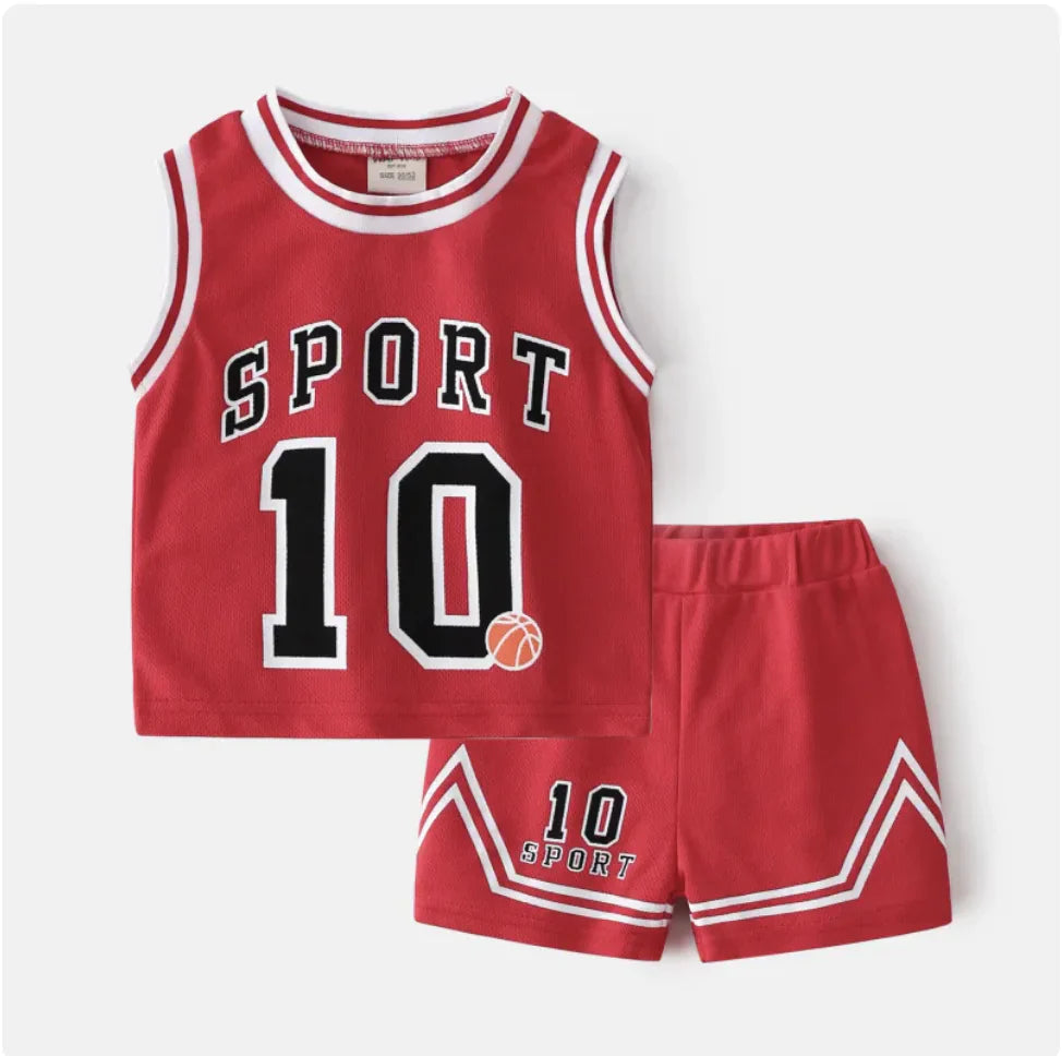 Children's Summer Basketball Clothing Set – Boys' Vest and Shorts Two-Piece - # BOAA11310001