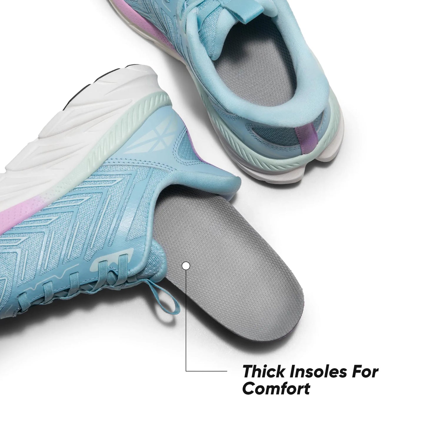 Women's Slip On Walking Shoes Running ActiveCushion Comfortable Tennis Breathable Non Slip Athletic Gym Workout Cross Training Sneakers 6 Light Blue - #GIAA73110001