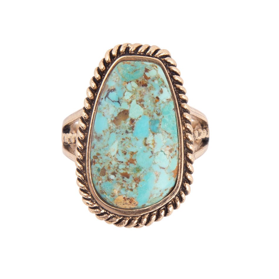 Roped Turquoise Ring