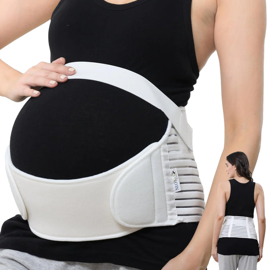 NeoTech Care Pregnancy Support Maternity Belt, Waist/Back/Abdomen Band, Belly Brace (Size XL, Ivory Color)-PRG