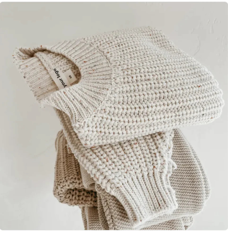 Kids' Cotton Long Sleeve Pullover Sweater - # BOAA111010004