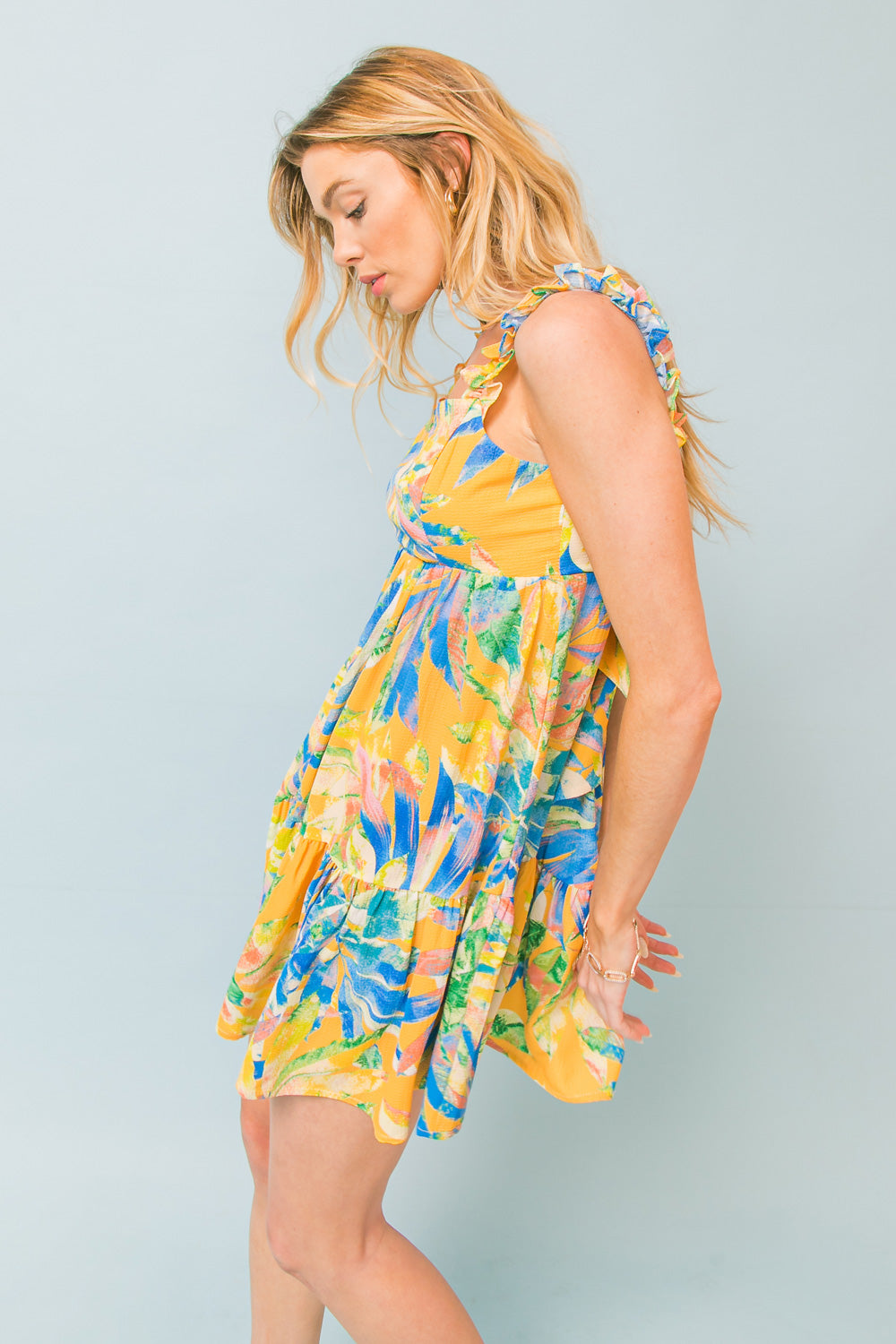 SWEETEST SENSATION WOVEN MINI DRESS