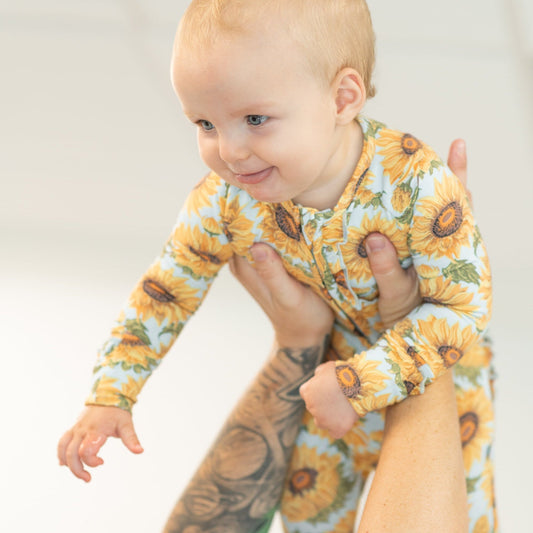 Sammy's Sunflower Ruffle Footie