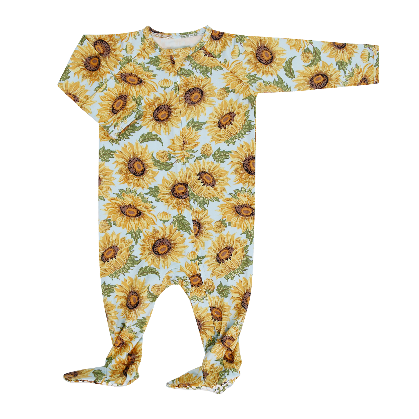 Sammy's Sunflower Zipper Footie