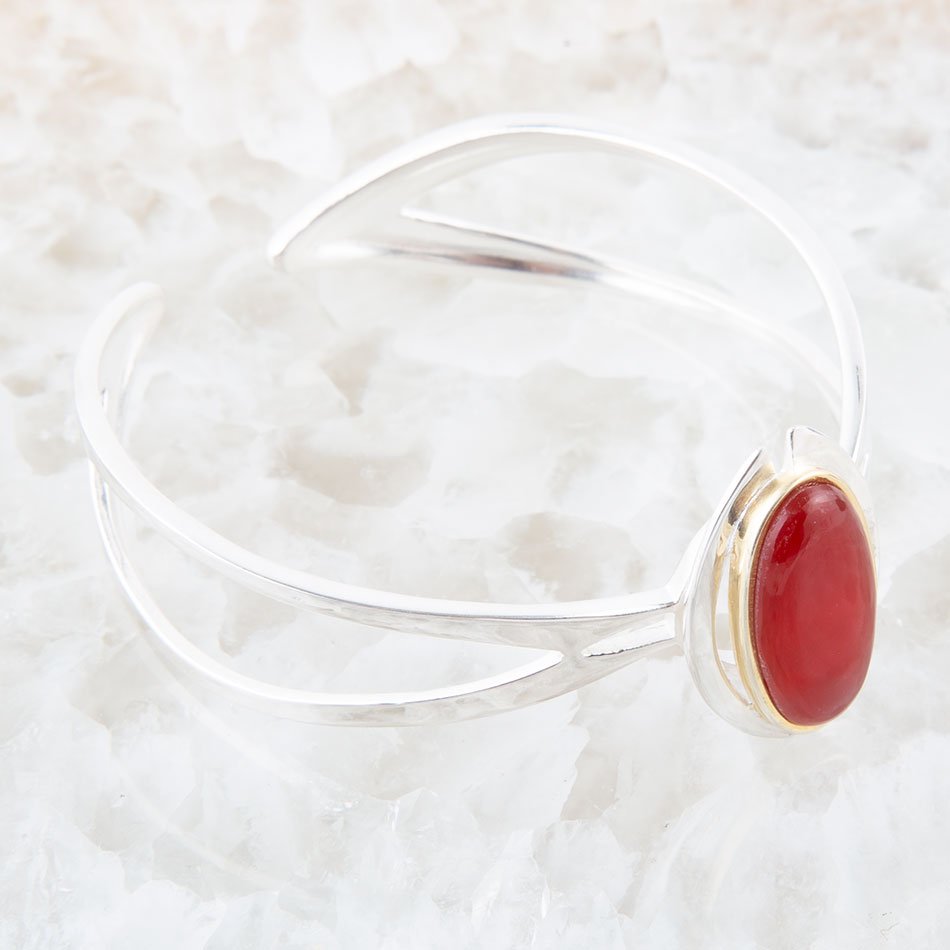 Shine Bright Carnelian Cuff Bracelet