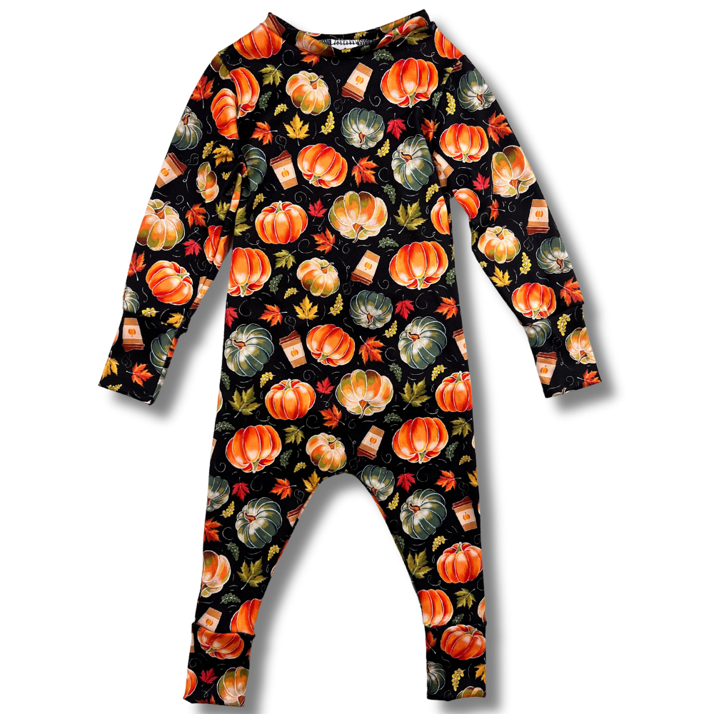 Bamboo Long Sleeve Romper in Spiced Autumn