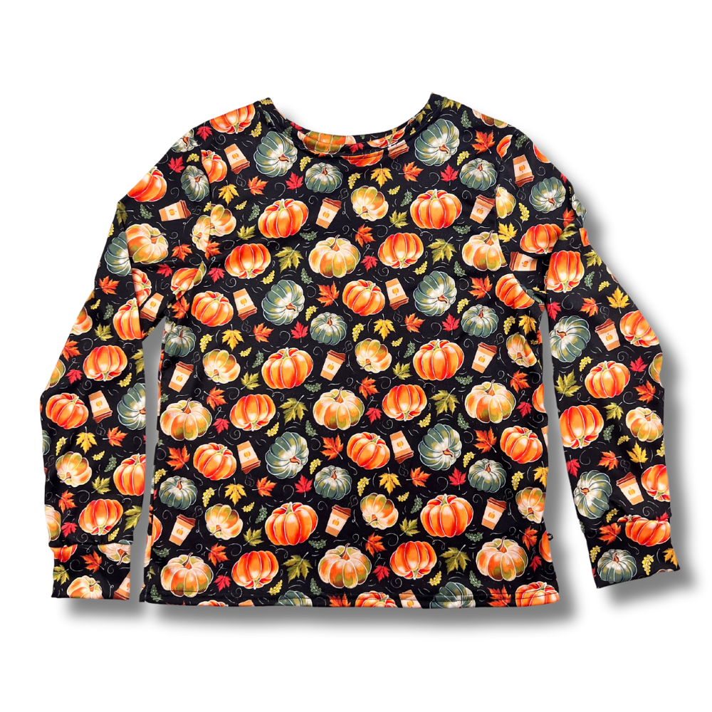 Bamboo Long Sleeve Crew Neck Tee in Spiced Autumn