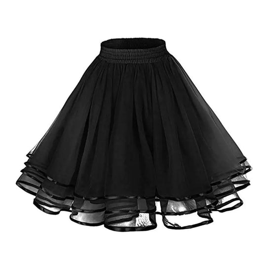 Three-Layer Ribbon Grenadine Soft Girl Skirt - # GIAA23710003